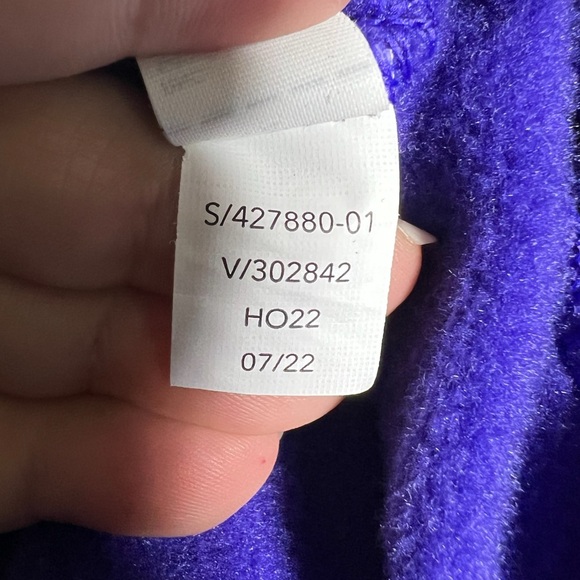 Athleta Blue Purple Altitude Polartec Half Zip Pullover Cropped Sweatshirt XL - Picture 10 of 12